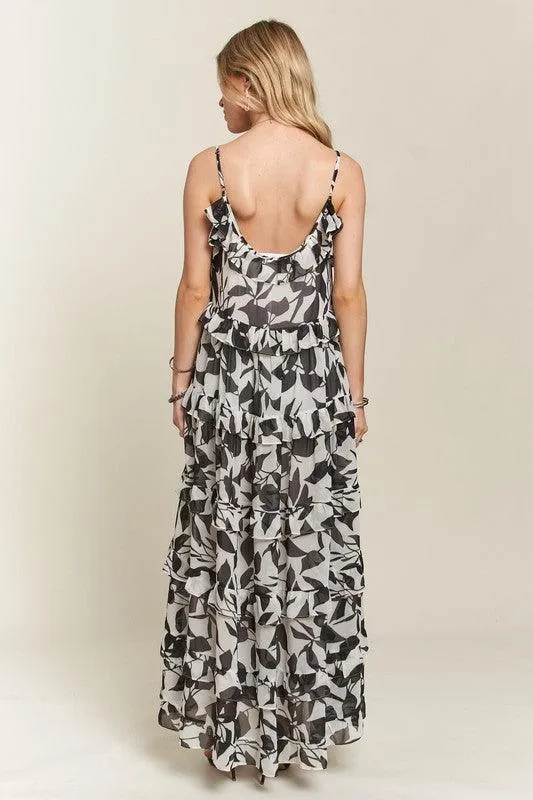 Ruffled Tiered Scoop Neck Cami Dress