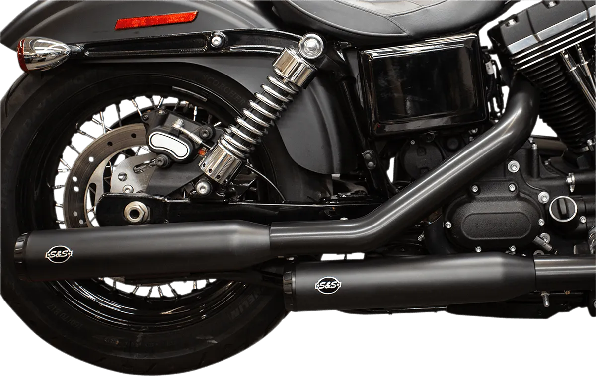 S&S Cycle 550-0725 Grand National Slip-On Mufflers - Black Ceramic