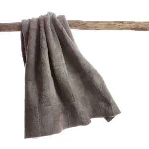 Shearling Sheepskin Throw - Light Grey