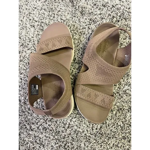 Skechers Arch Fit Brightest Day Sandal, Mocha Women’s 7, Comfort Walking NEW