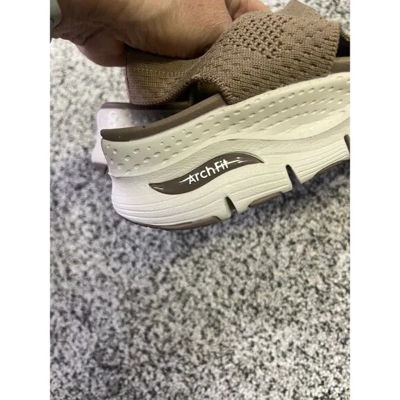 Skechers Arch Fit Brightest Day Sandal, Mocha Women’s 7, Comfort Walking NEW