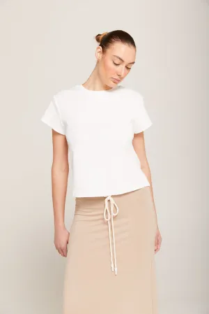SKYE RELAXED TEE - IVORY RIB