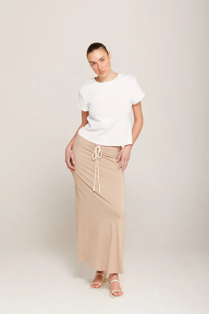 SKYE RELAXED TEE - IVORY RIB