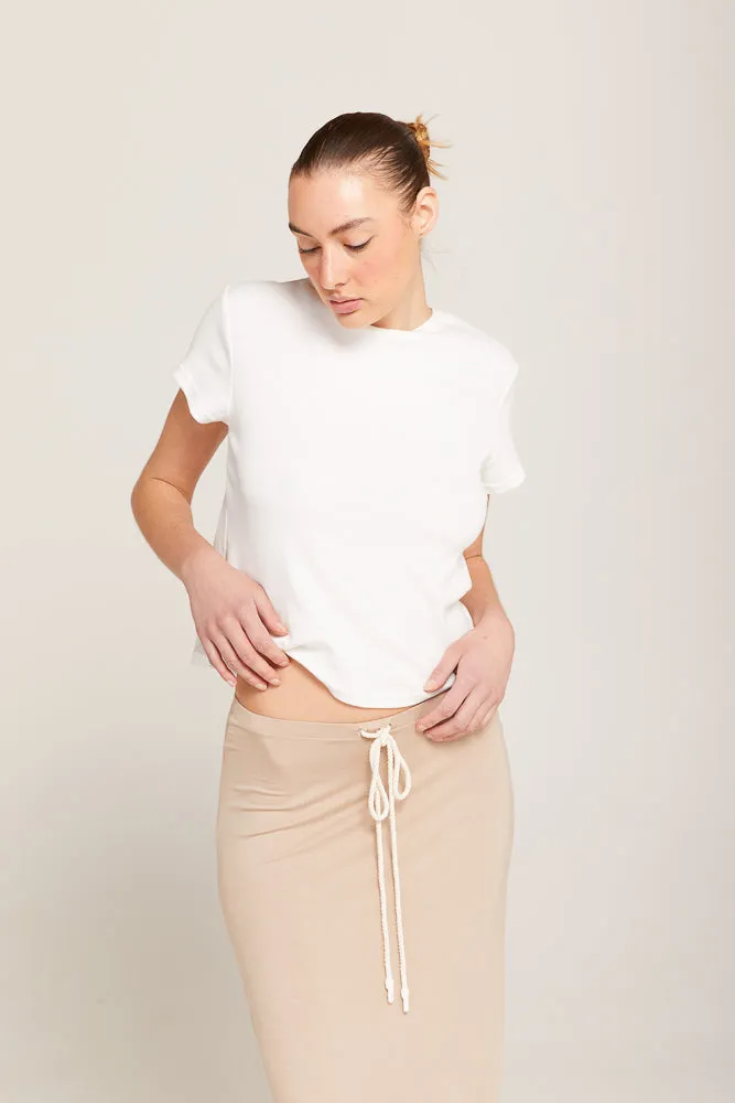 SKYE RELAXED TEE - IVORY RIB