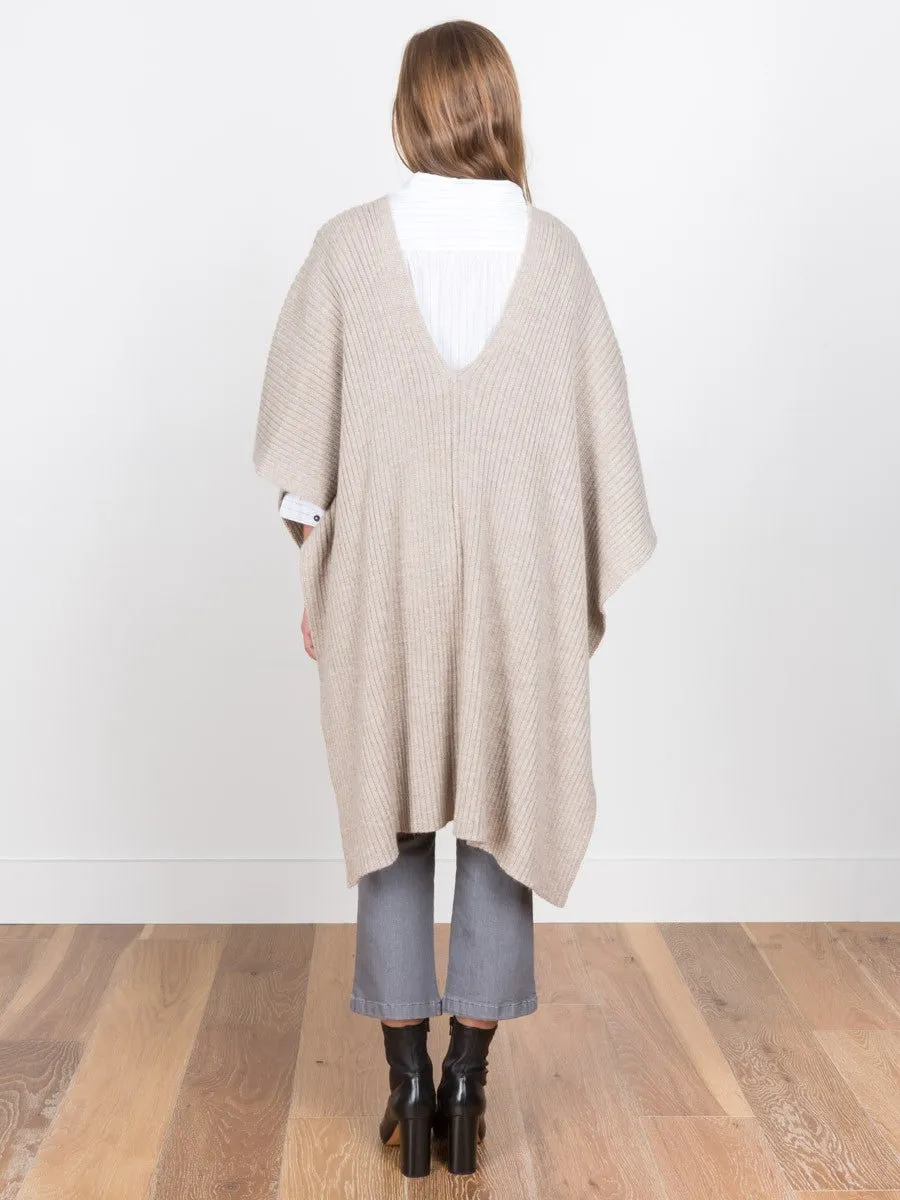 slip poncho - oatmeal