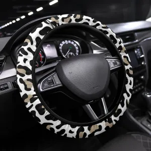 Snow Leopard Steering Wheel Cover