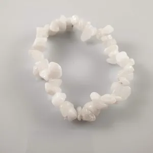 Snow Quartz Chip Crystal Bracelet
