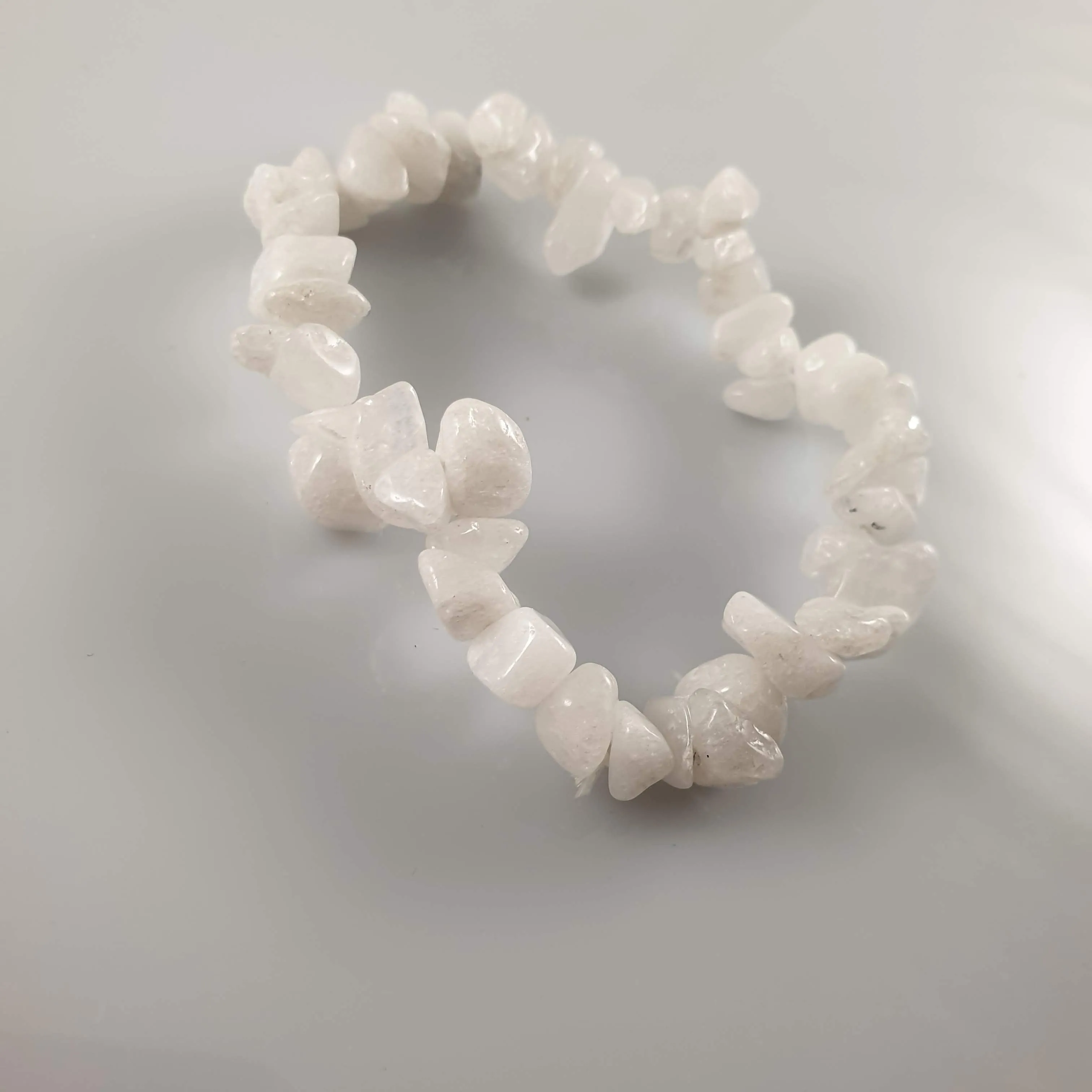 Snow Quartz Chip Crystal Bracelet