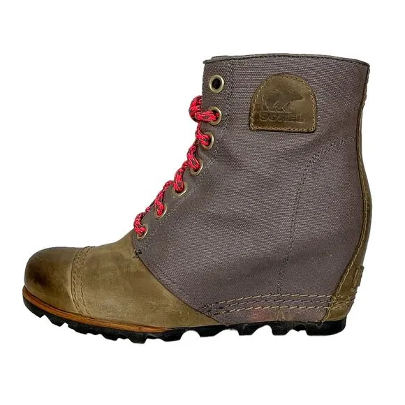 Sorel PDX 1964 Premium Wedge Ankle Boot Booties Shale Lexie Sz 10