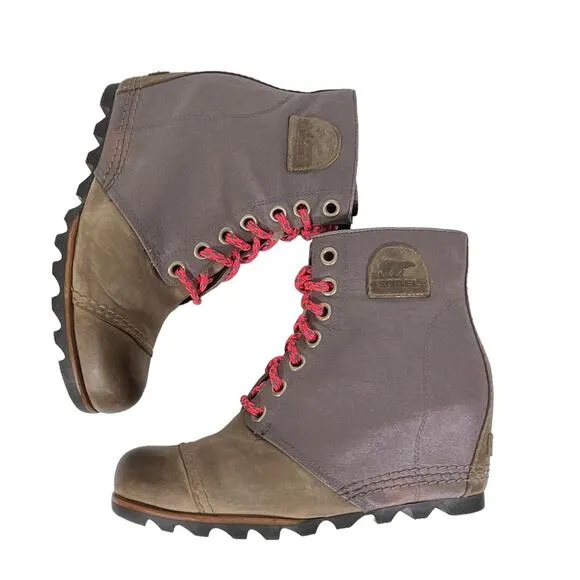 Sorel PDX 1964 Premium Wedge Ankle Boot Booties Shale Lexie Sz 10