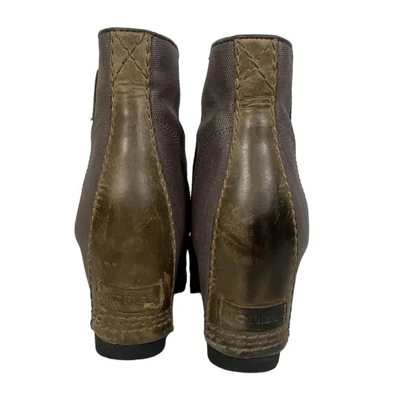 Sorel PDX 1964 Premium Wedge Ankle Boot Booties Shale Lexie Sz 10