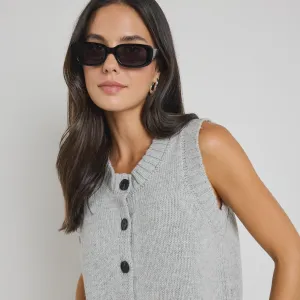 Stamp Crewneck Knit Vest