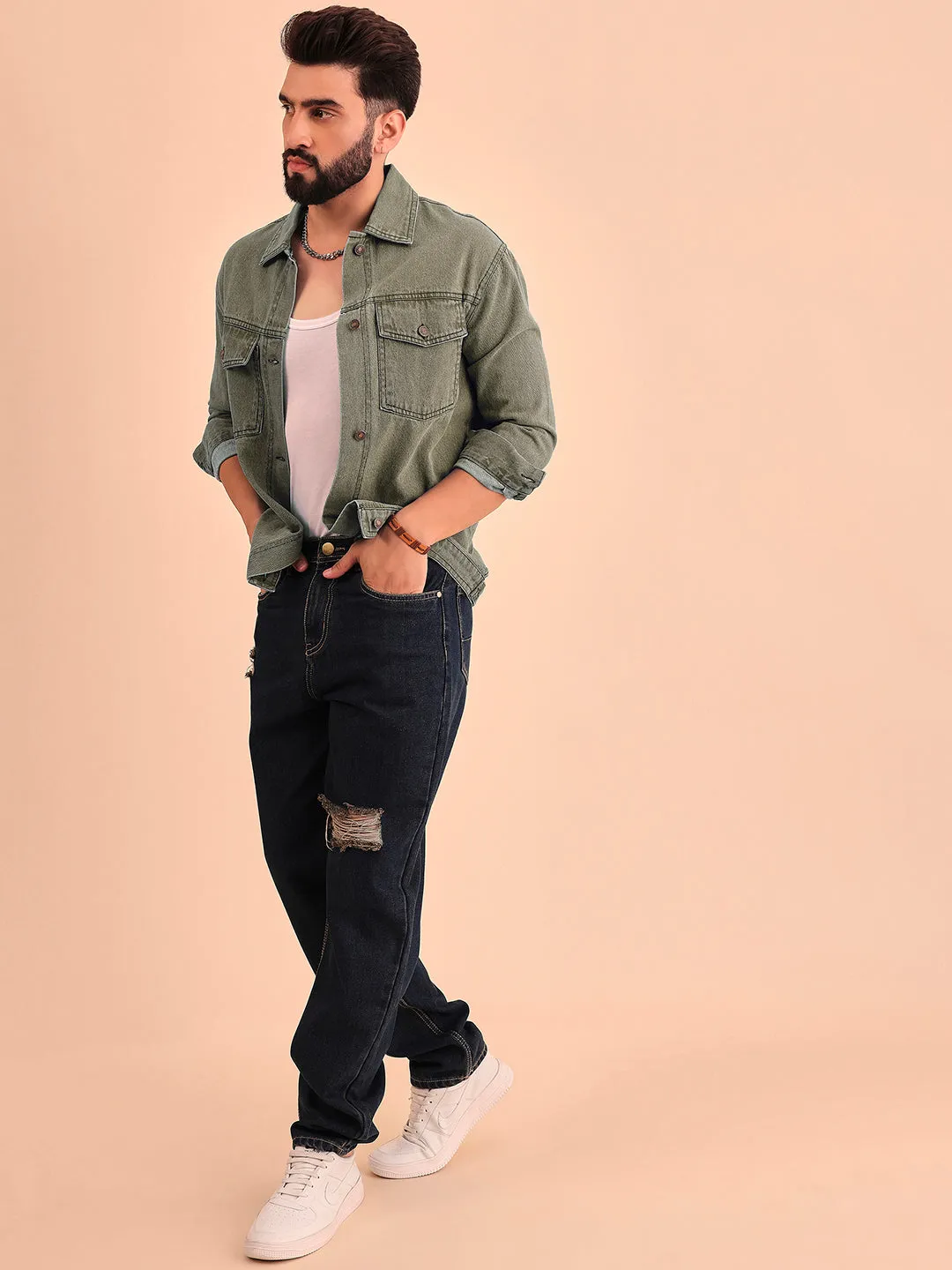 Style Quotient Men Relaxed Fit High Rise Cotton Jeans