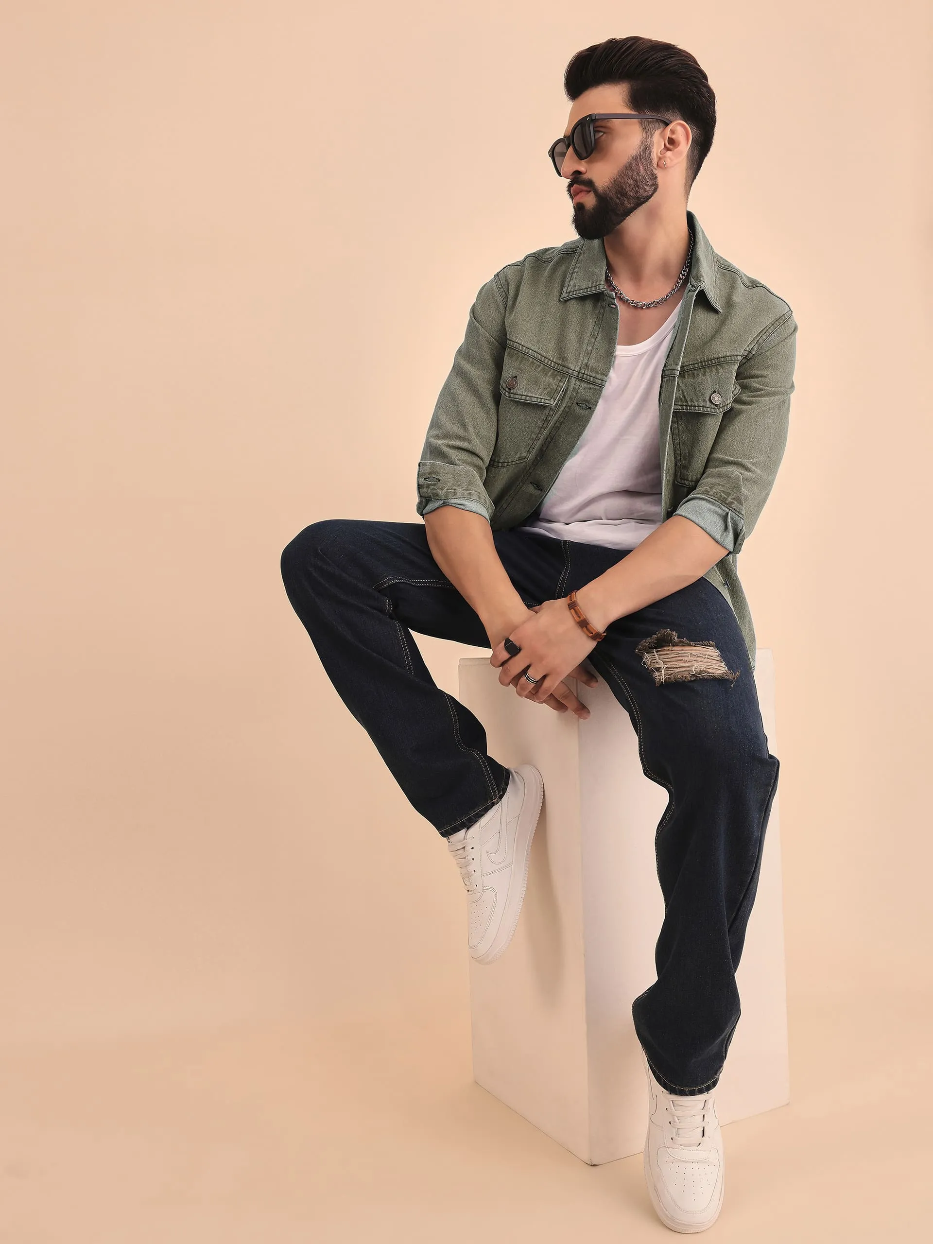 Style Quotient Men Relaxed Fit High Rise Cotton Jeans