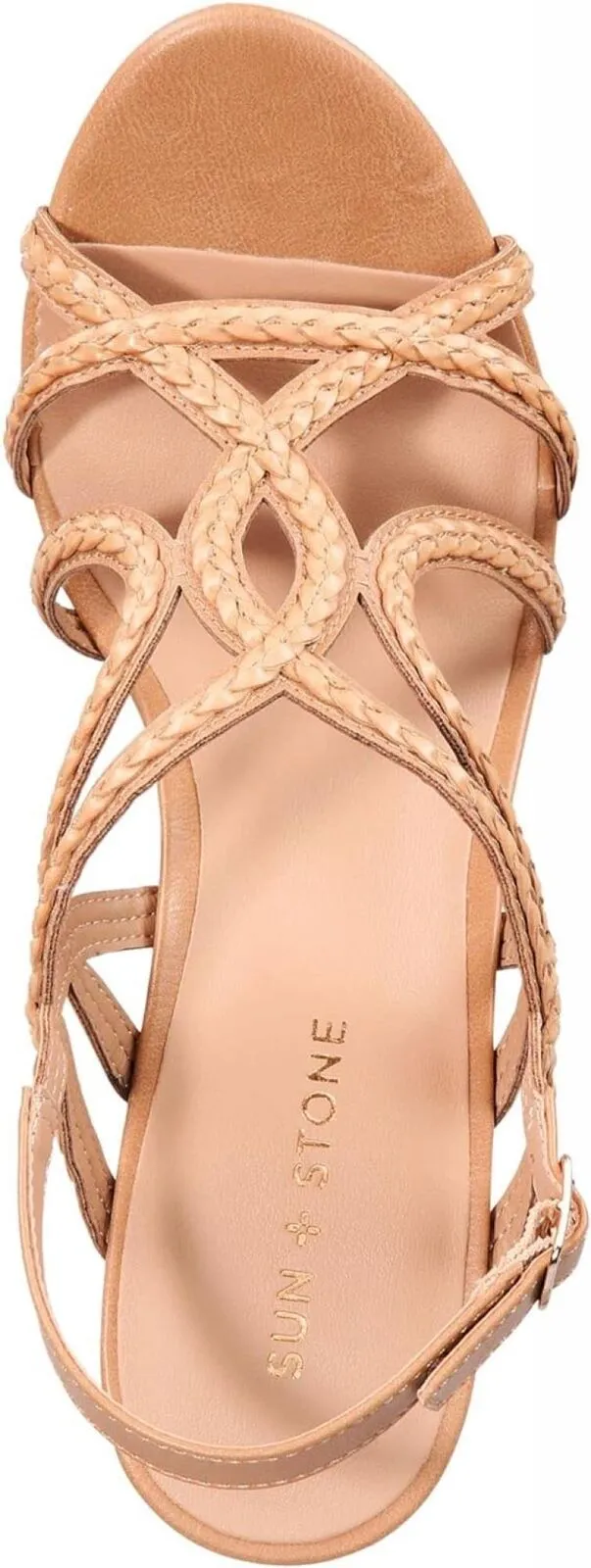 Sun Stone Block Heel Buckle Dress Sandals Amputee Replacement Left Shoe Only 10M