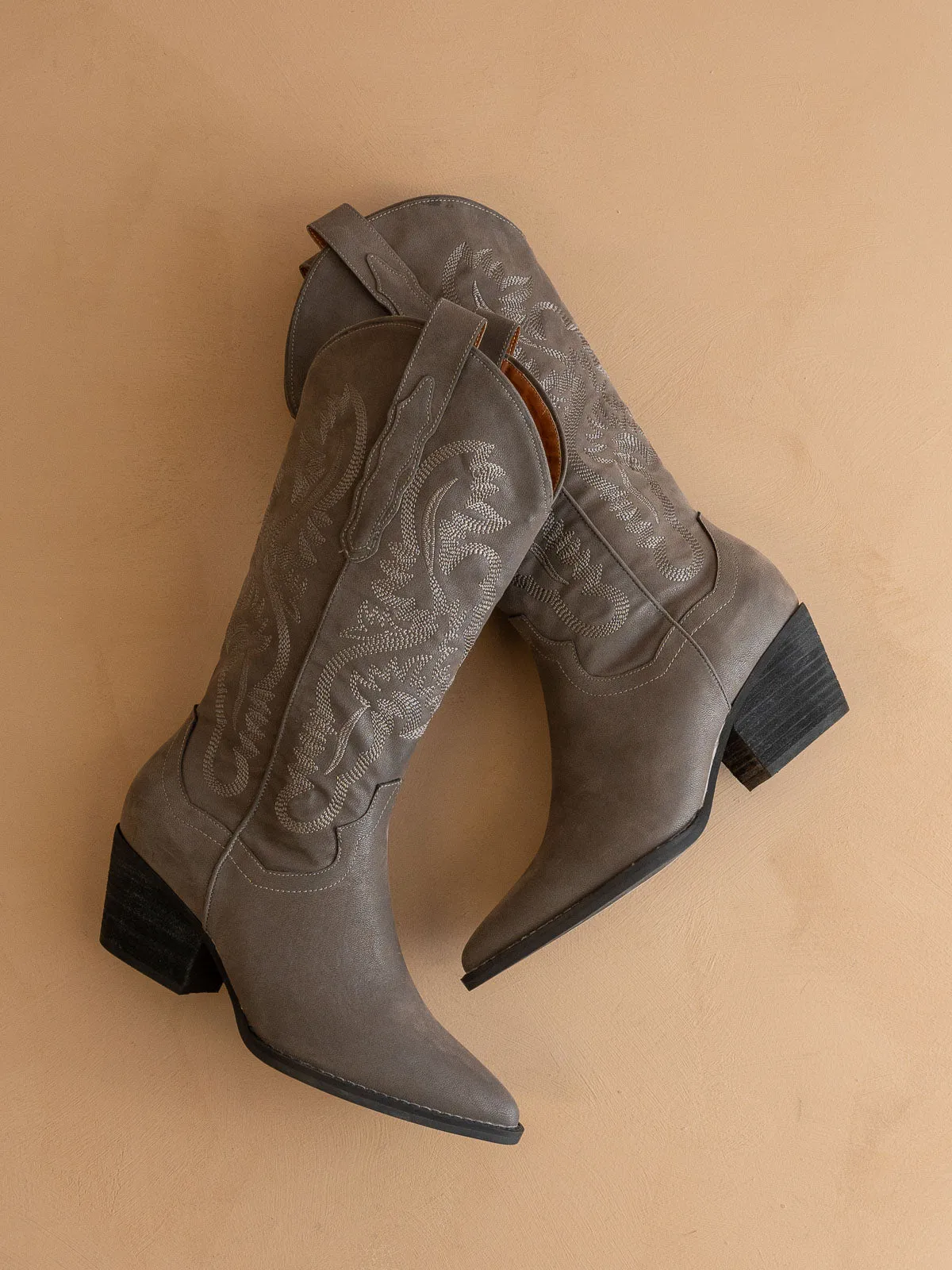 The Amaya | Charcoal Classic Western Boot