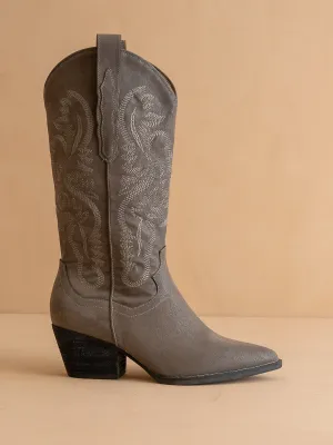 The Amaya | Charcoal Classic Western Boot