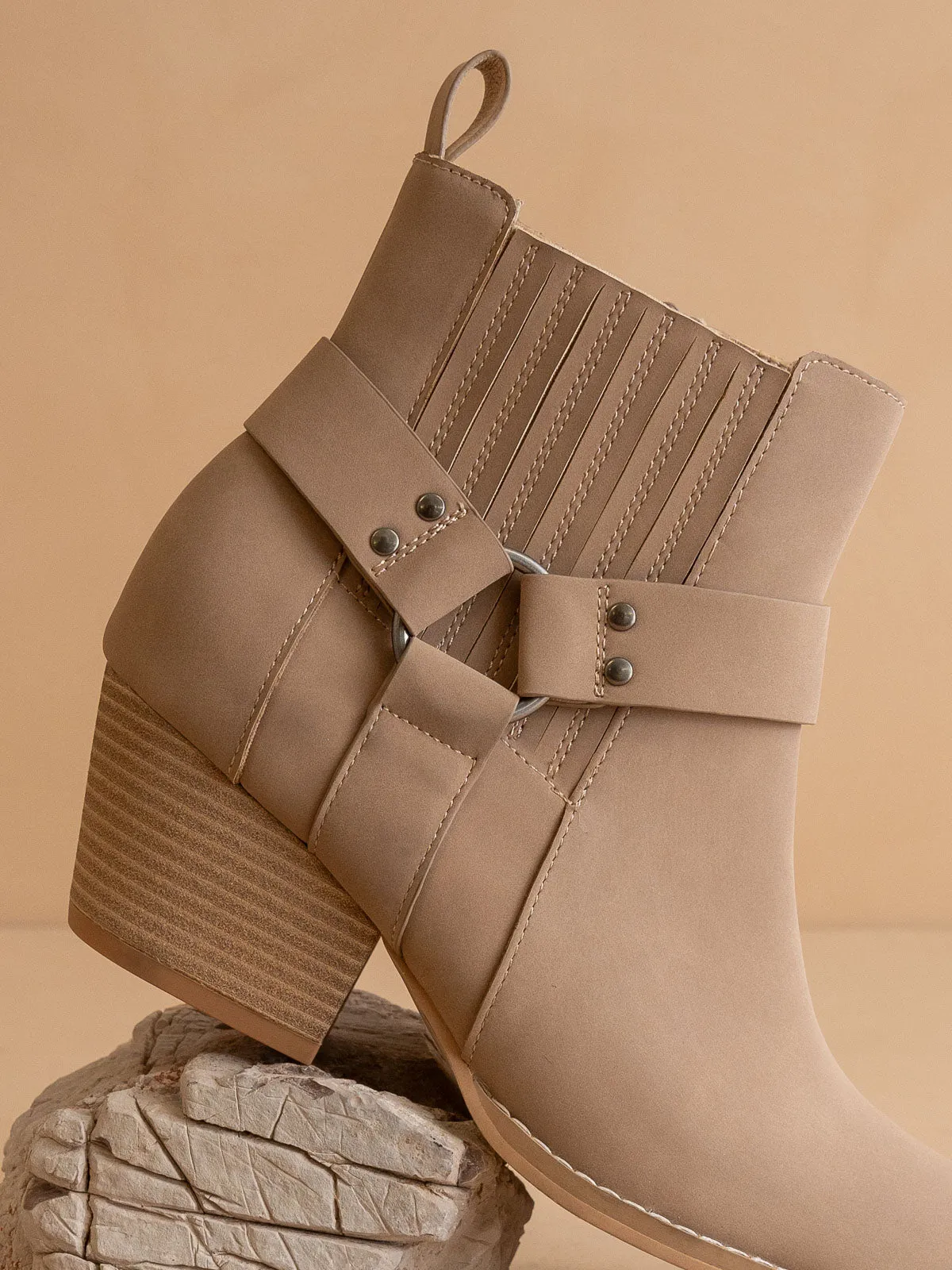 The Caleb | Cedar Wood Paneled Moto Bootie
