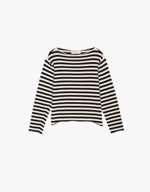 The Great The Sailor Sweater in Black Stripe