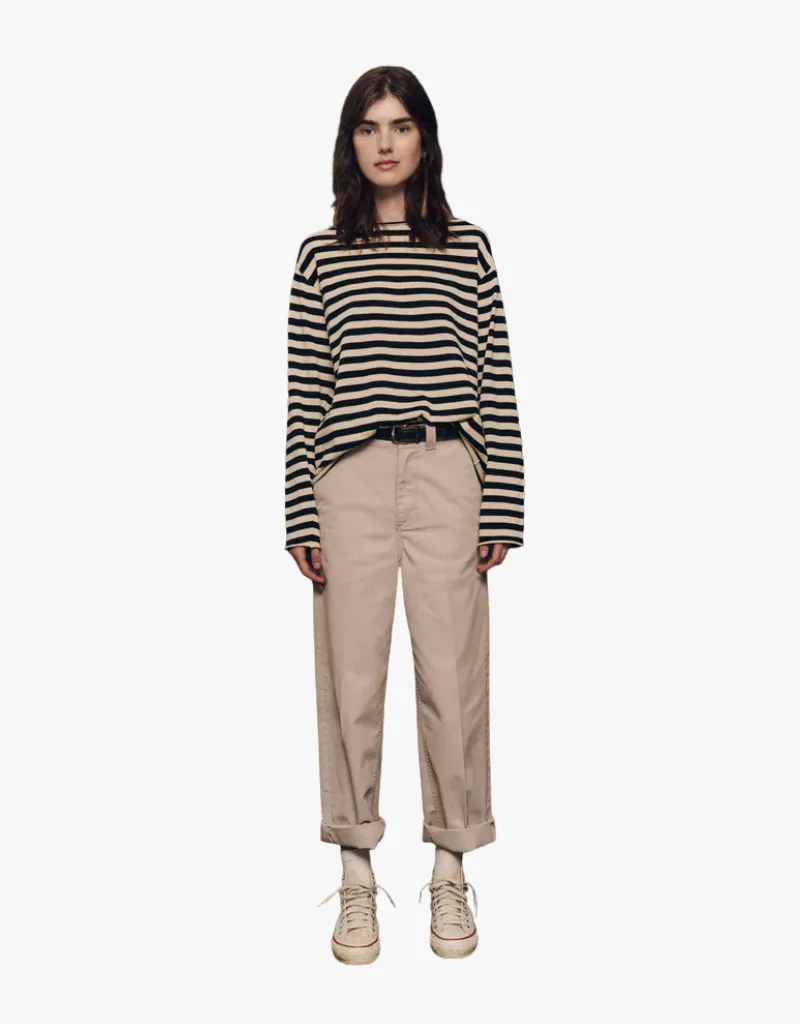 The Great The Sailor Sweater in Black Stripe
