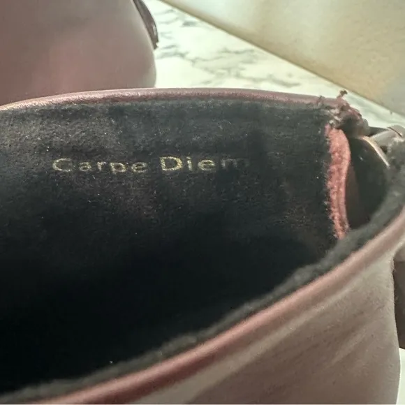 TOMS Women's Leila Bootie Oxblood Full Grain Leather Boot Size 7.5W