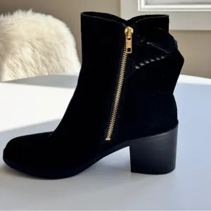 Ugg Friase Whipstitch Bow Bootie Black Size 9.5