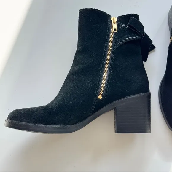 Ugg Friase Whipstitch Bow Bootie Black Size 9.5