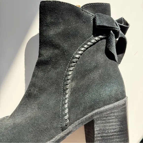 Ugg Friase Whipstitch Bow Bootie Black Size 9.5