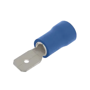 Unicrimp QBPO48M5 100 Blue Male Pushon 4.8mm & .5mm Tab (100 Pack)