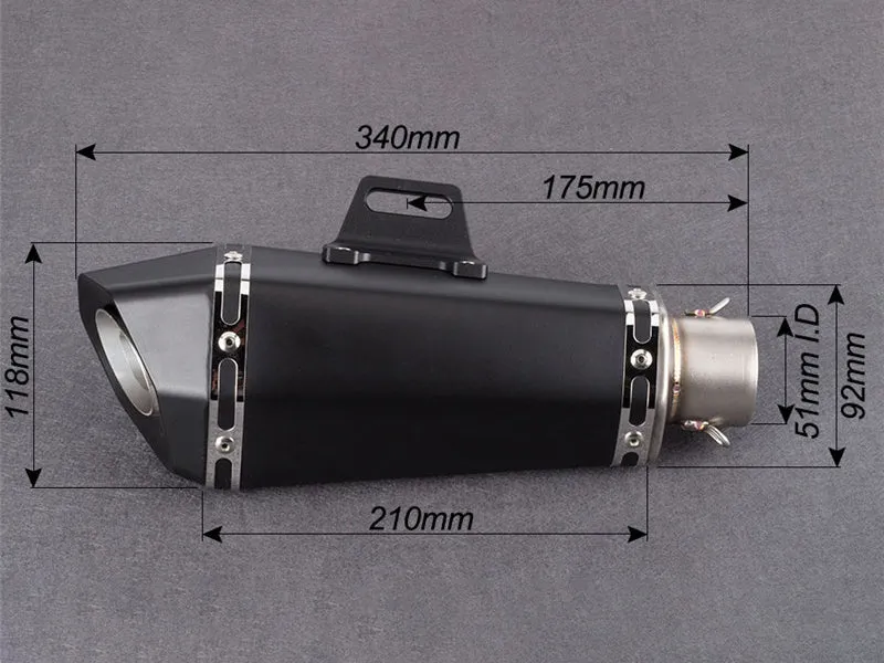 Universal Motorcycle Slip-On Exhaust Muffler