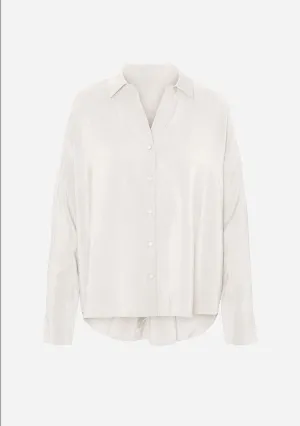 V Neck Blouse w/ Open Sleeve Seam