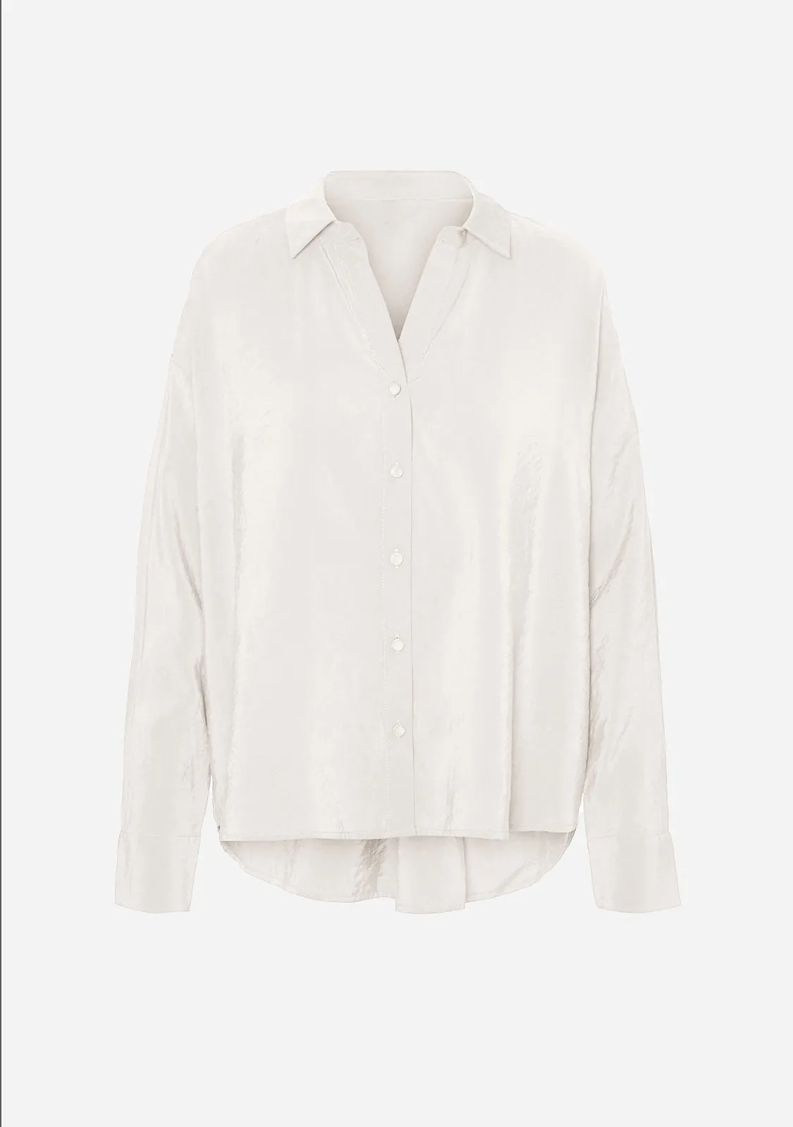 V Neck Blouse w/ Open Sleeve Seam