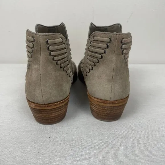 Vince Camuto Pevista Taupe Suede Ankle Bootie-Women's Size 7.5