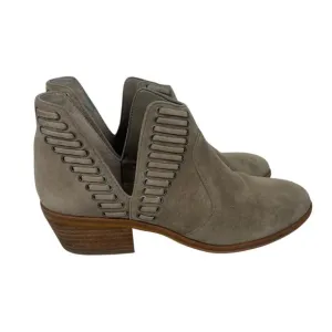 Vince Camuto Pevista Taupe Suede Ankle Bootie-Women's Size 7.5