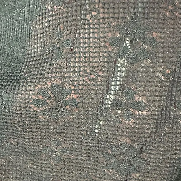 Vintage 90s Black Lace Eberjey Chemise Slip Dress Medium Large USA Dainty Sheer