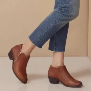 VIONIC Jolene Bootie Leather Mocha
