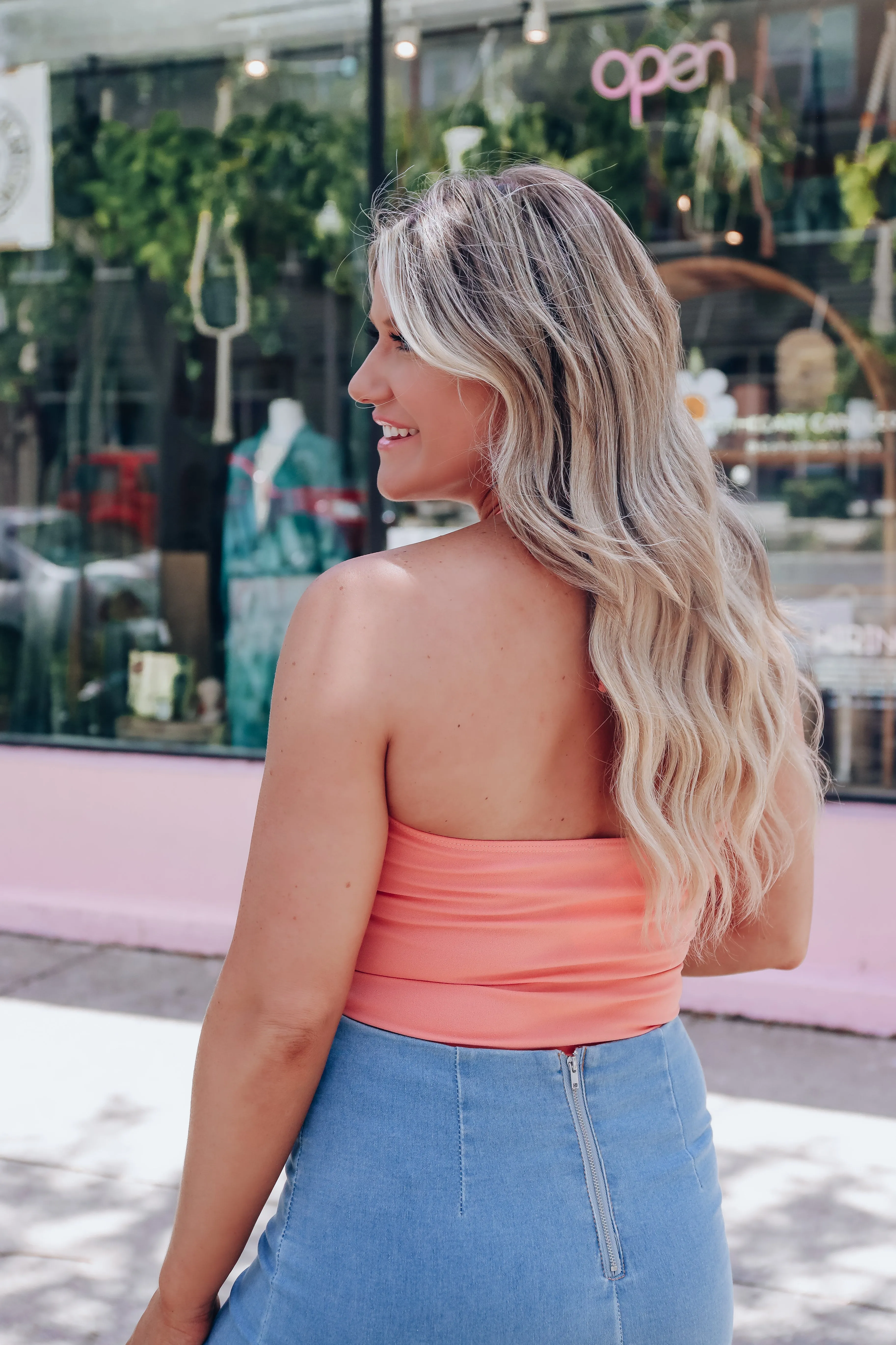Well Defined Cut-Out Bodysuit - Melon