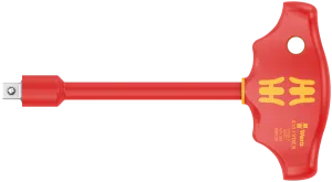 Wera 410 i VDE B VDE-insulated T-handle adapter screwdriver for 3/8" sockets, 3/8" x 130 mm