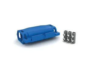 Wiska SH0325W SHARK 47x86x27mm, IPX8 Pre-filled Gel Joint Complete with 3 Core 6A Terminal Block Blue