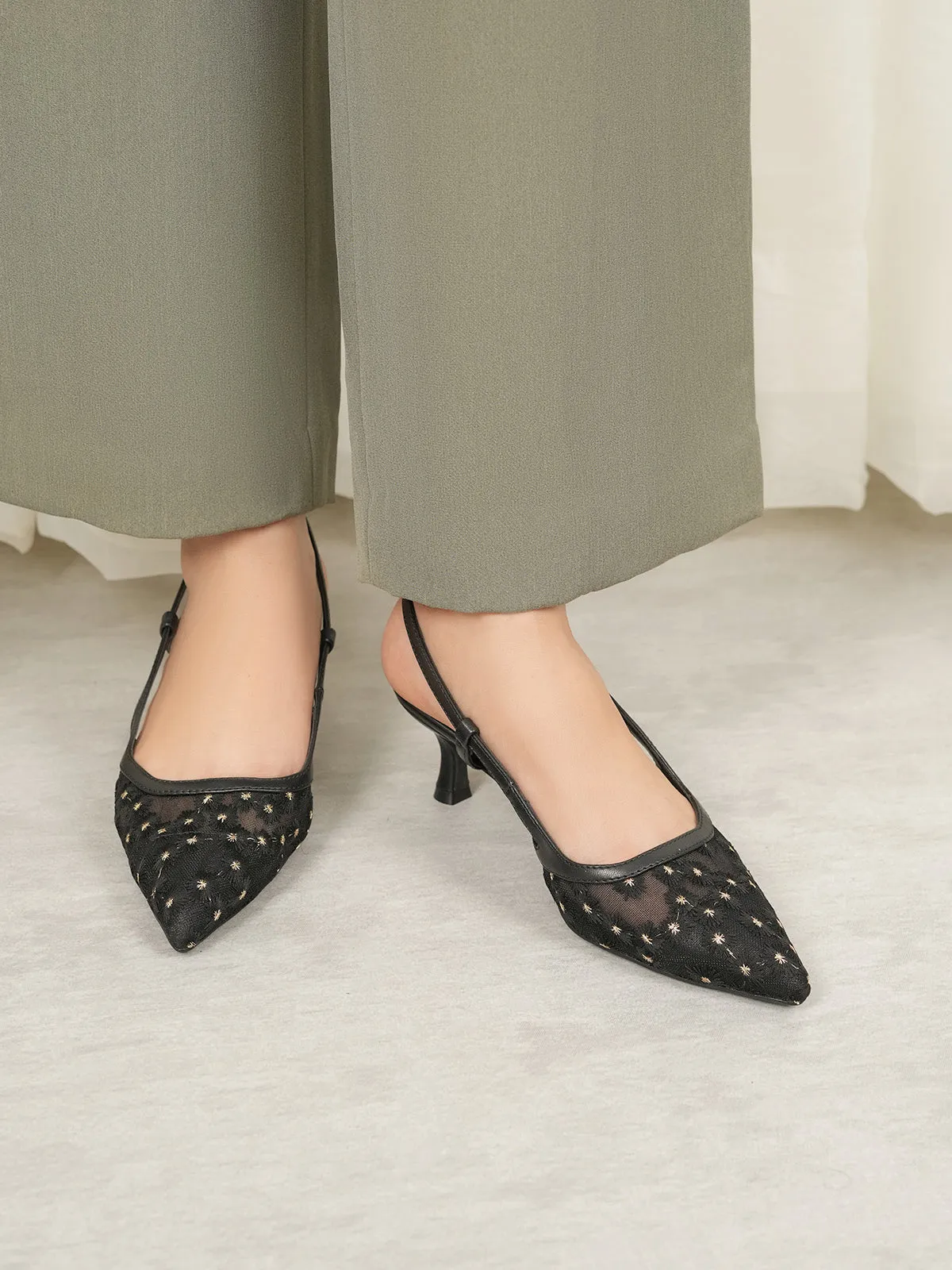 Womens "MINA" Spool Heels Sandals