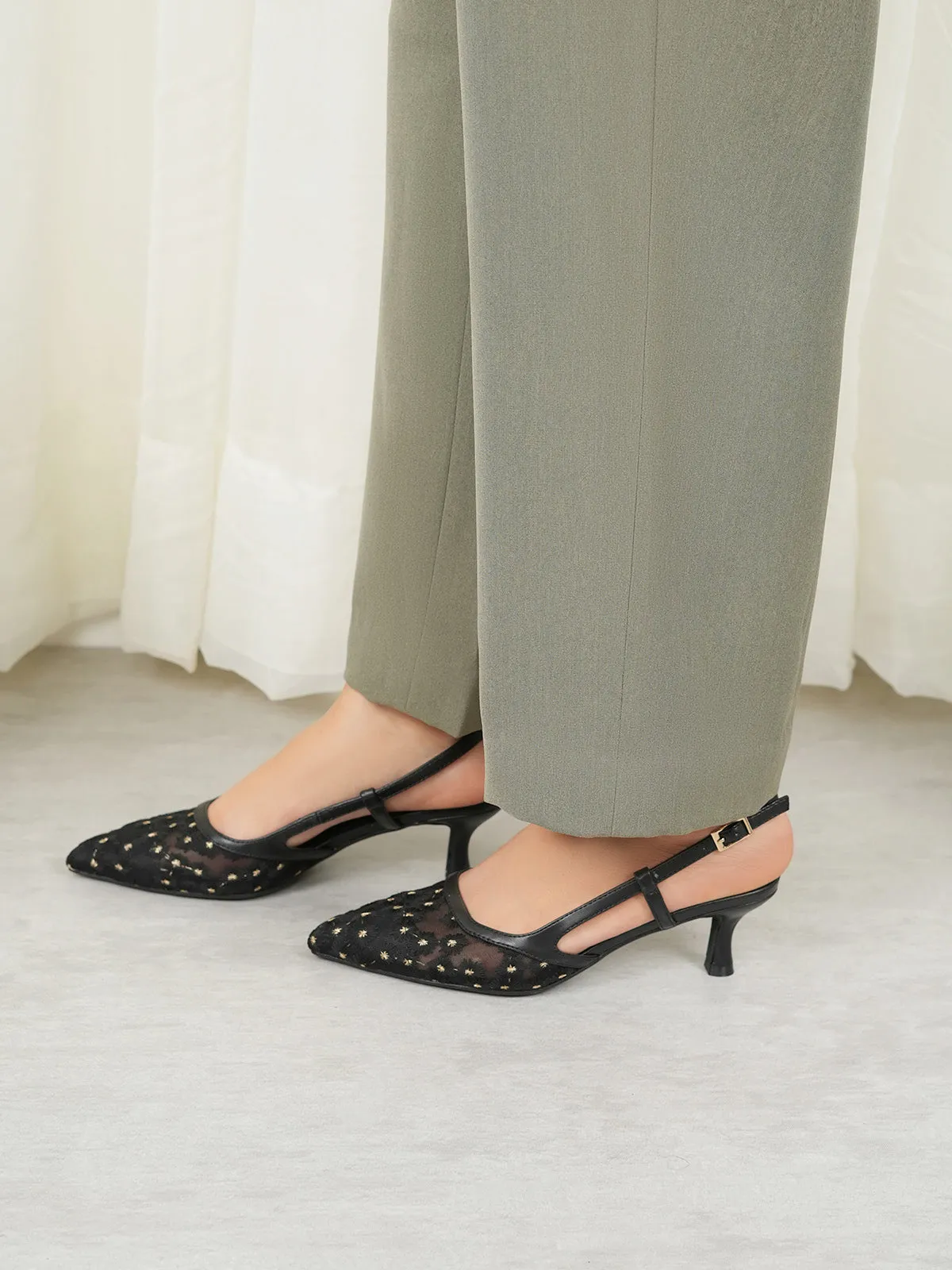 Womens "MINA" Spool Heels Sandals