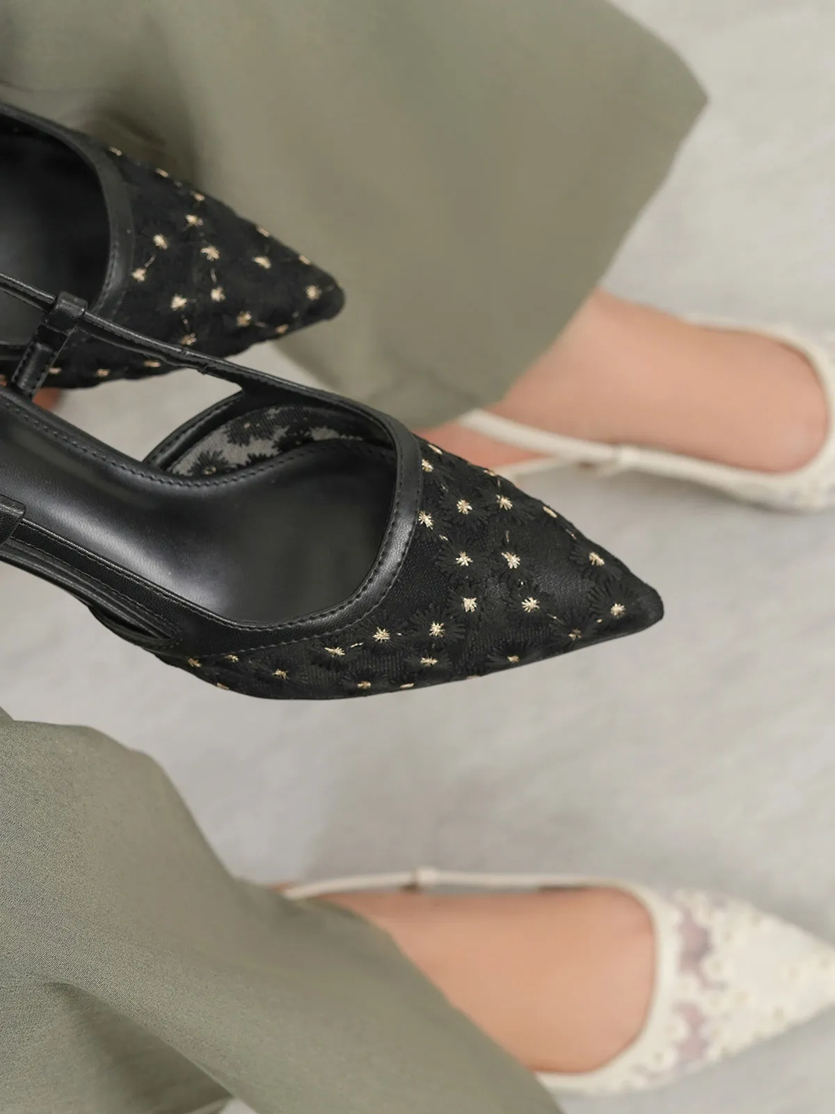 Womens "MINA" Spool Heels Sandals
