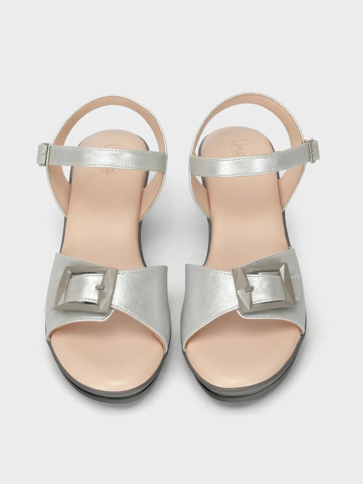 Women's "TRUONG" Shimmer Block Heel Sandals