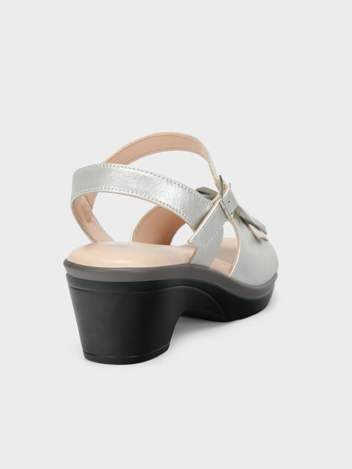 Women's "TRUONG" Shimmer Block Heel Sandals