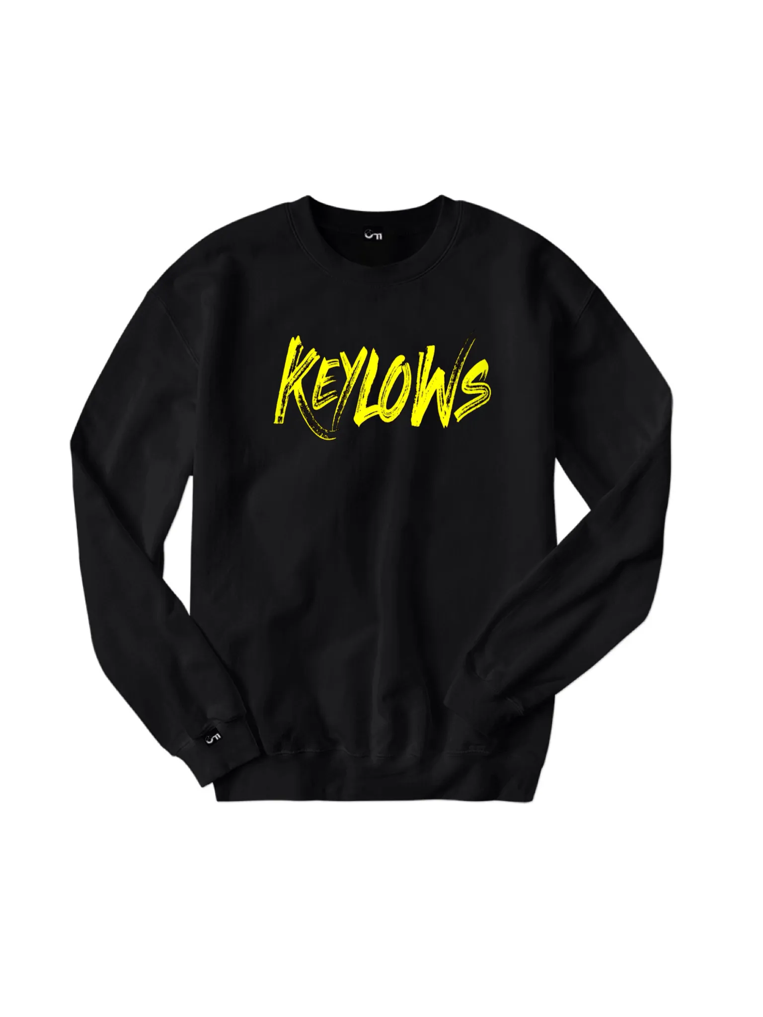 Yellow Keylows painted on Black Sweatshirt