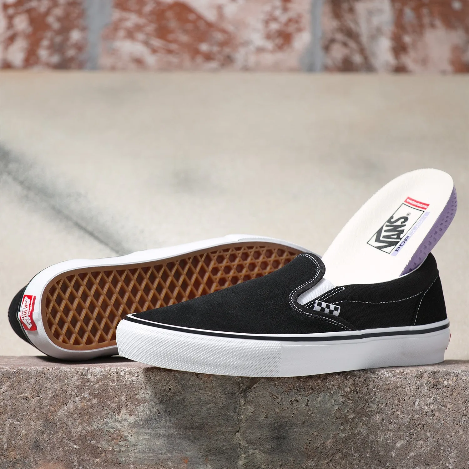 Zapatilla Skate Slip-On Black/White