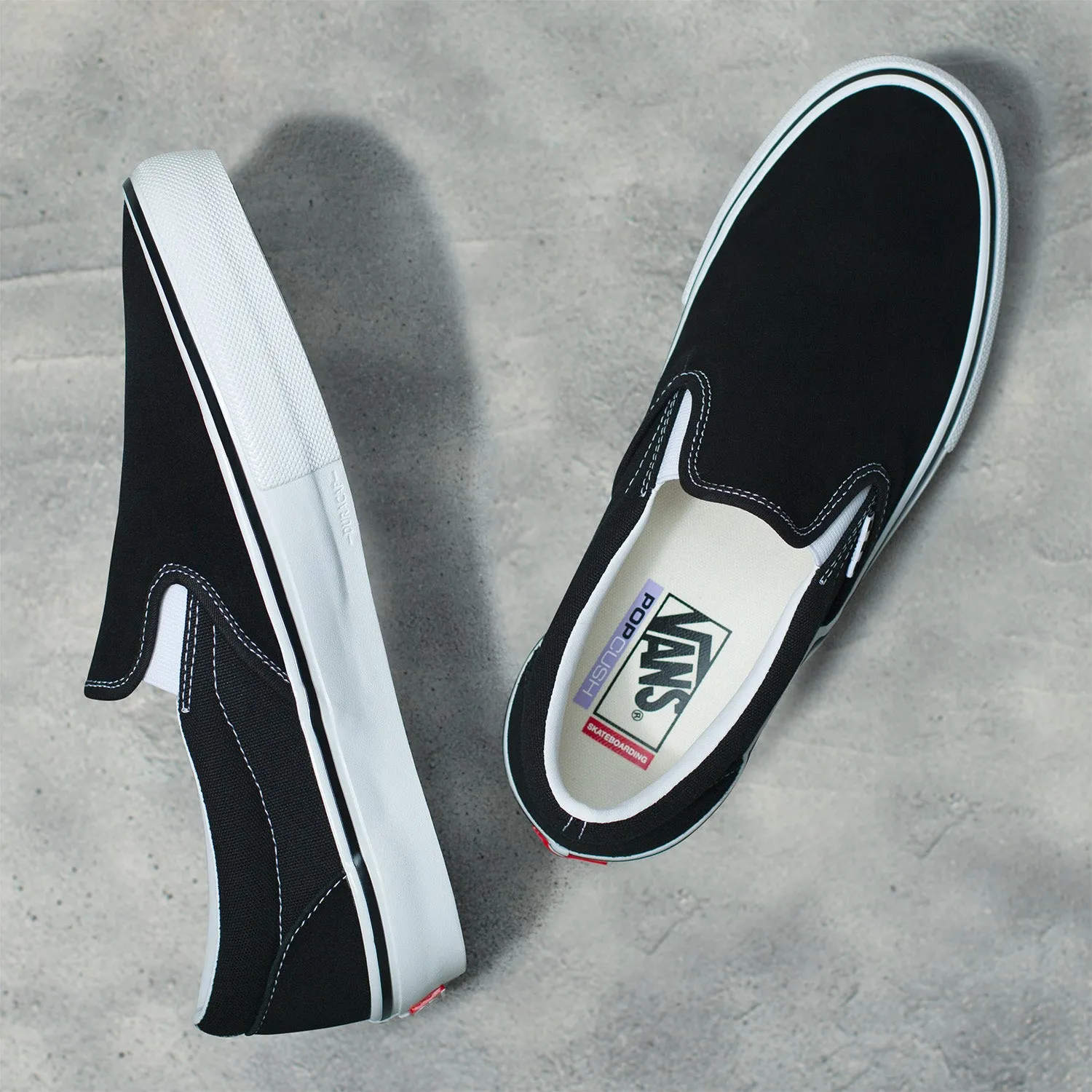 Zapatilla Skate Slip-On Black/White